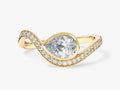 Curved Band Lab Grown Diamond Engagement Ring