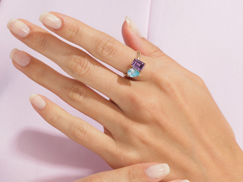 Toi et Moi Birthstone Ring