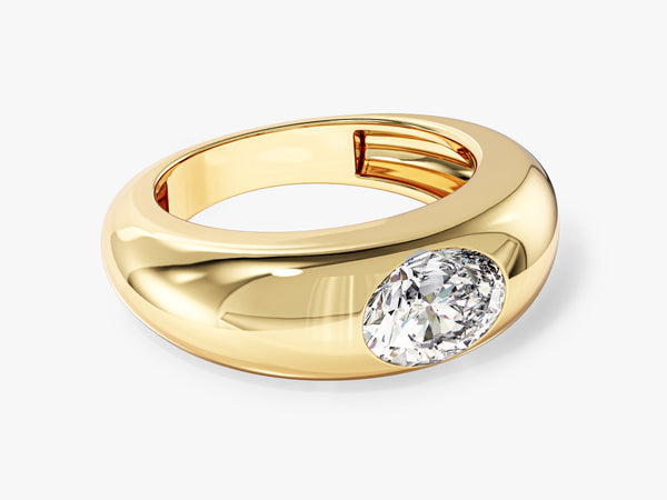 Bold Dome Lab Grown Diamond Engagement Ring