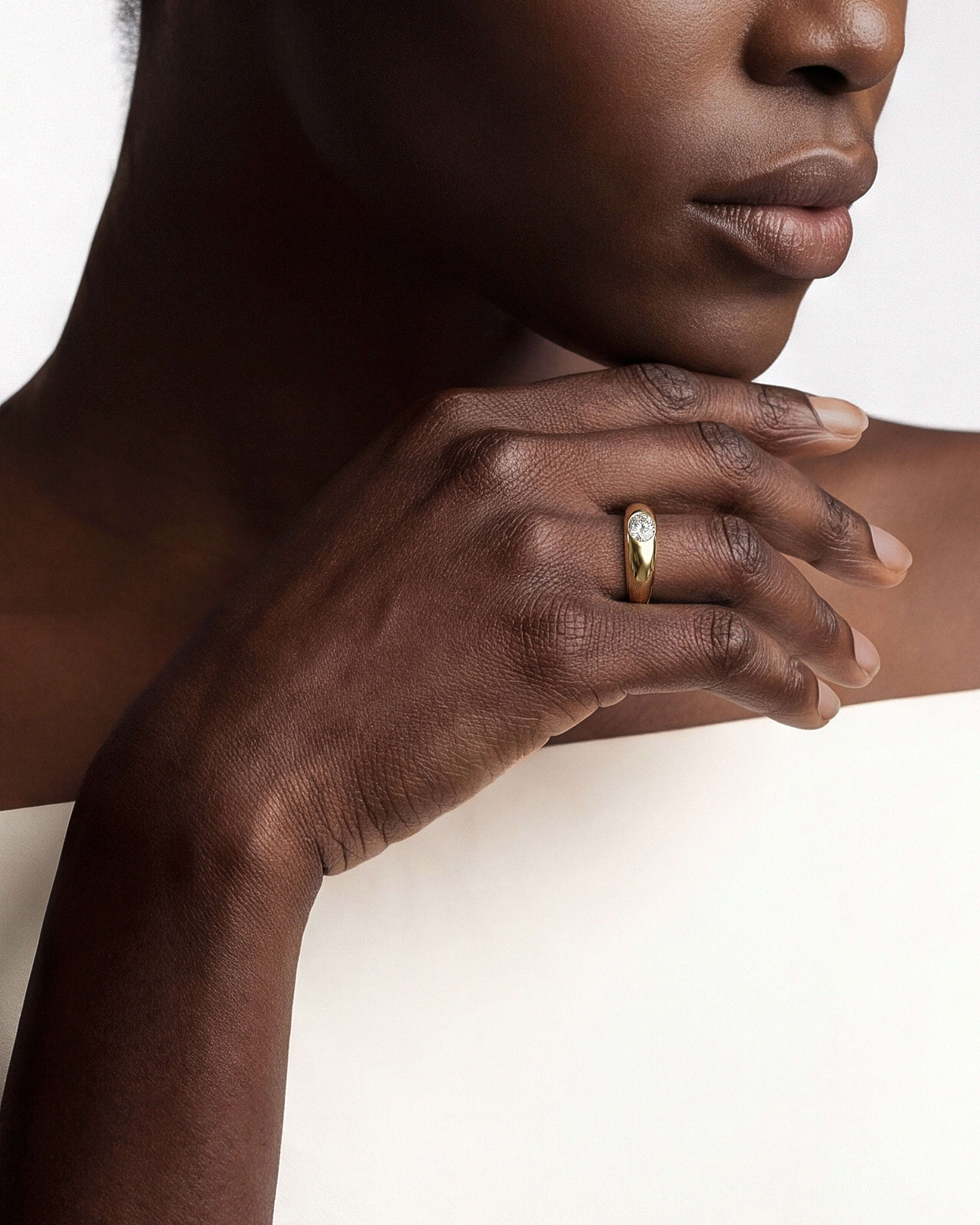 Bold Dome Lab Grown Diamond Engagement Ring