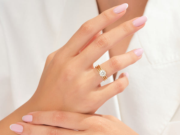 EG239_model_wearing_Yellow_Triple_Band_Promise_Ring