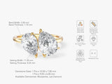 Pear Cut Lab Grown Diamond Toi et Moi Engagement Ring