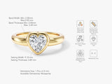 Dome Bezel Heart Lab Grown Diamond Engagement Ring