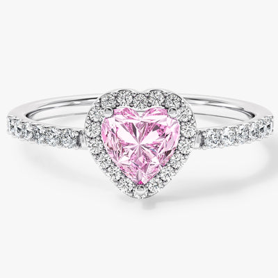 Pink Heart Cut Promise Ring