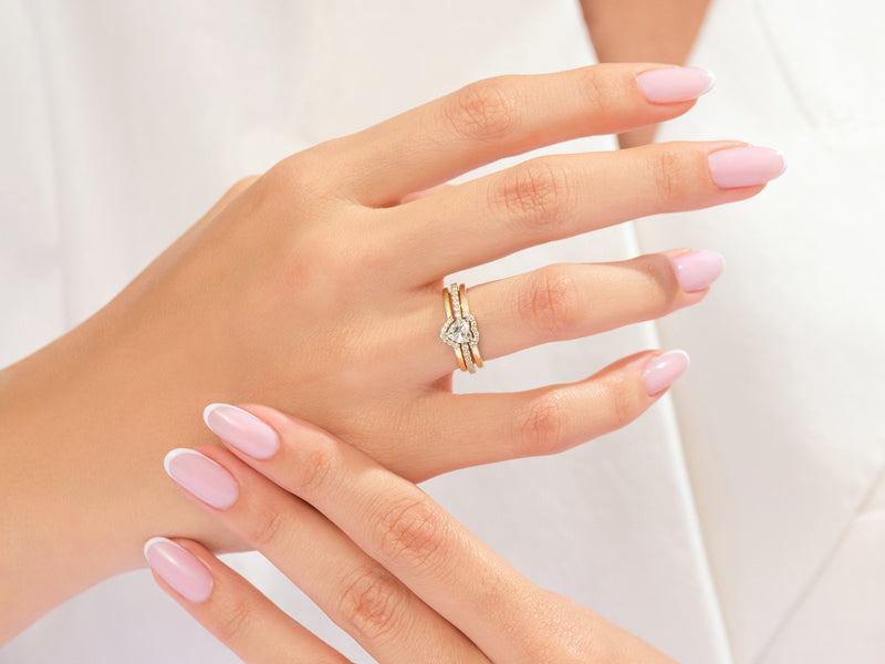 EG252_model_wearing_Yellow_triple_shank_heart_cut_Promise_Ring