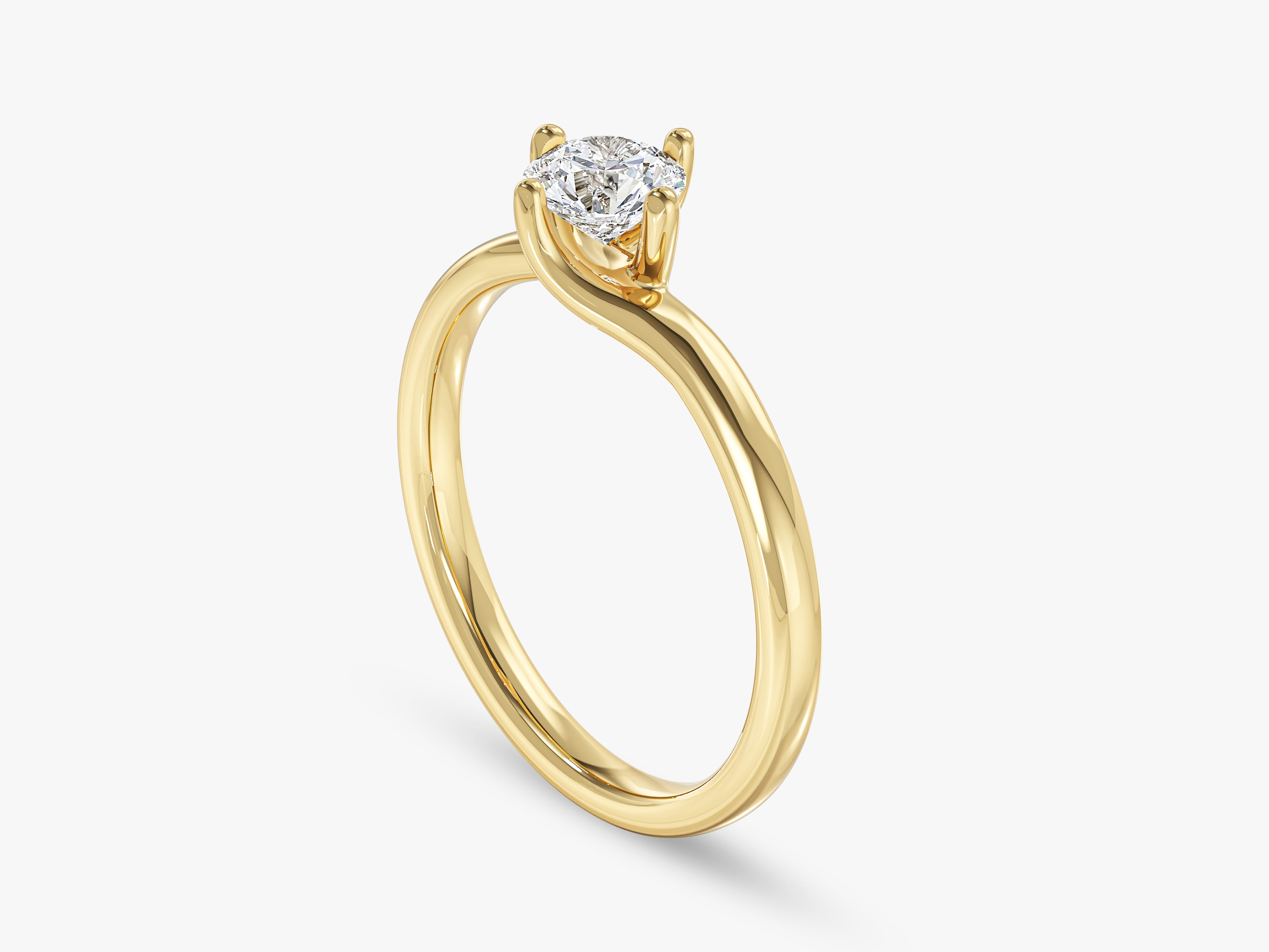 Gold diamond engagement ring from jewelry firm