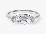 East-West Marquise Lab Grown Diamond Engagement Ring