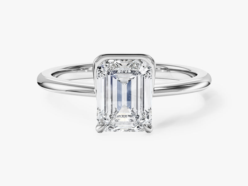 Solo Emerald Cut Lab Grown Diamond Engagement Ring