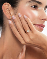 Flat Band Radiant Cut Lab Grown Diamond Engagement Ring