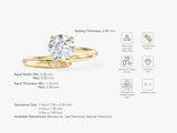 Round Cut Natural Diamond Bypass Engagement Ring