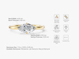 Solitaire East-West Natural Diamond Engagement Ring