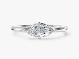 Solitaire East-West Natural Diamond Engagement Ring