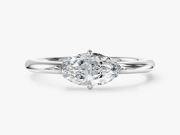 Solitaire East-West Lab Grown Diamond Engagement Ring