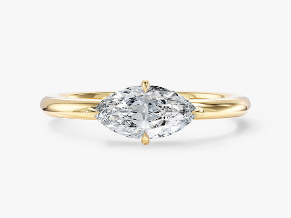 Solitaire East-West Lab Grown Diamond Engagement Ring