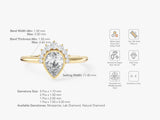 Pear Cut Lab Grown Diamond Crown Engagement Ring