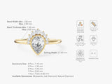 Pear Cut Lab Grown Diamond Crown Engagement Ring