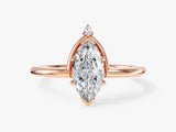 Marquise Cut Lab Grown Diamond Crown Engagement Ring