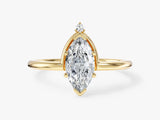 Marquise Cut Natural Diamond Crown Engagement Ring