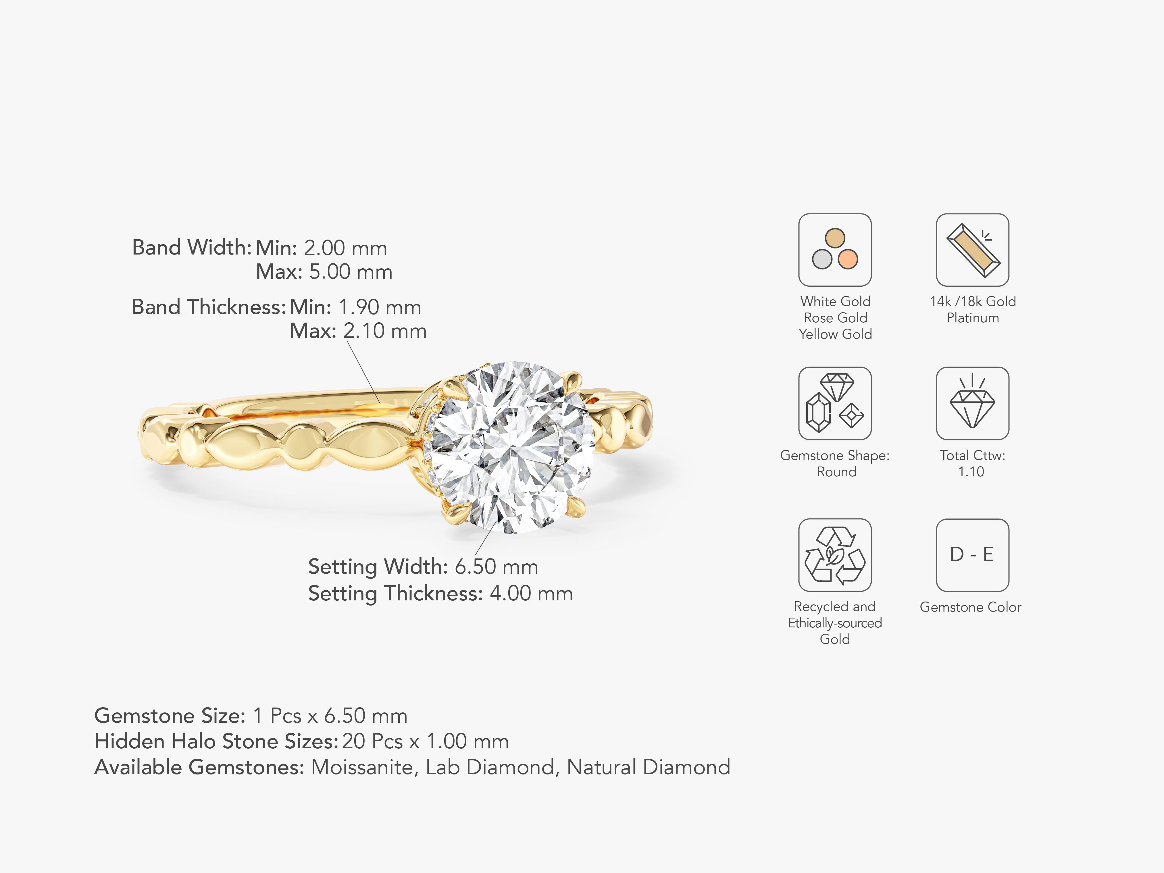 Twisted Lab Grown Diamond Engagement Ring