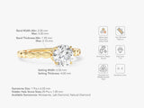 Twisted Lab Grown Diamond Engagement Ring
