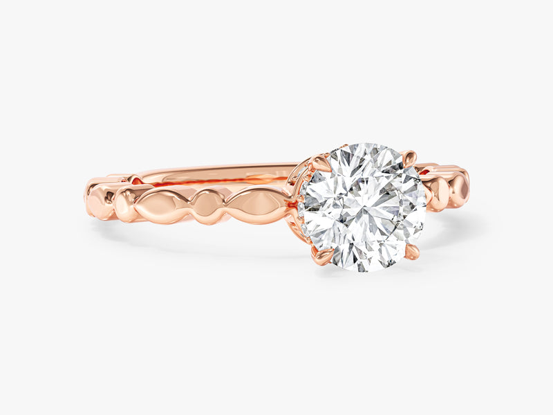 Twisted Lab Grown Diamond Engagement Ring