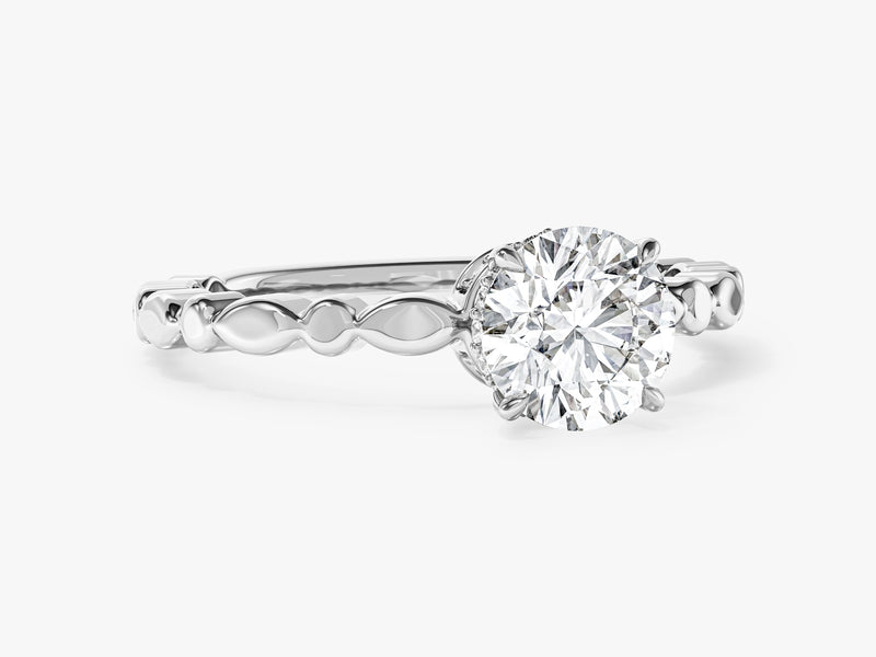 Twisted Moissanite Engagement Ring