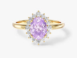 Halo Gemstone Engagement Ring