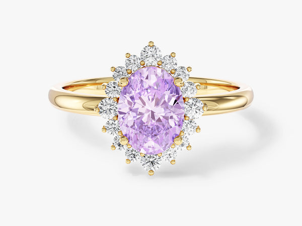Halo Gemstone Engagement Ring