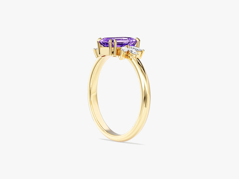 Marquise Gemstone Accent Engagement Ring