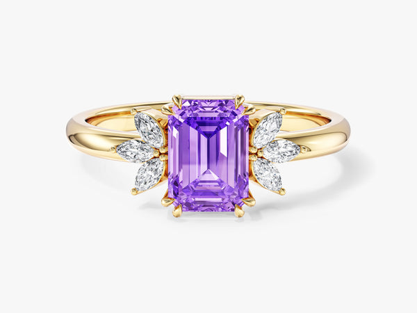 Marquise Gemstone Accent Engagement Ring