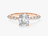 Oval Cut Shared Prong Lab Grown Diamond Engagement Ring