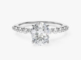 Oval Cut Shared Prong Lab Grown Diamond Engagement Ring