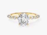 Oval Cut Shared Prong Lab Grown Diamond Engagement Ring