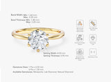 Pinched Shank Hidden Halo Lab Grown Diamond Engagement Ring
