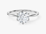 Pinched Shank Hidden Halo Lab Grown Diamond Engagement Ring