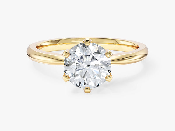 Pinched Shank Hidden Halo Lab Grown Diamond Engagement Ring