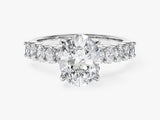 Shared Double Prong Oval Moissanite Engagement Ring
