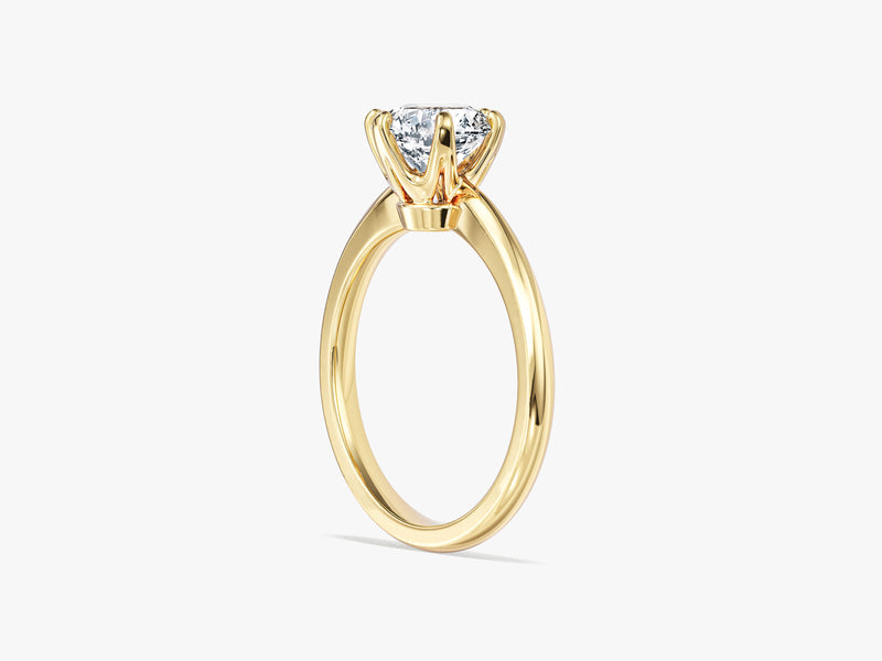 Pinched Shank Moissanite Solitaire Engagement Ring