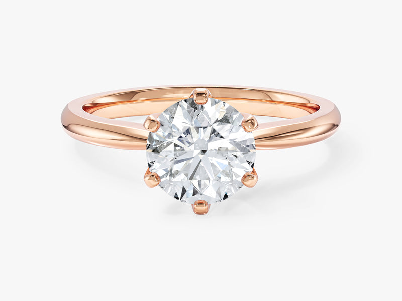 Pinched Shank Lab Grown Diamond Solitaire Engagement Ring