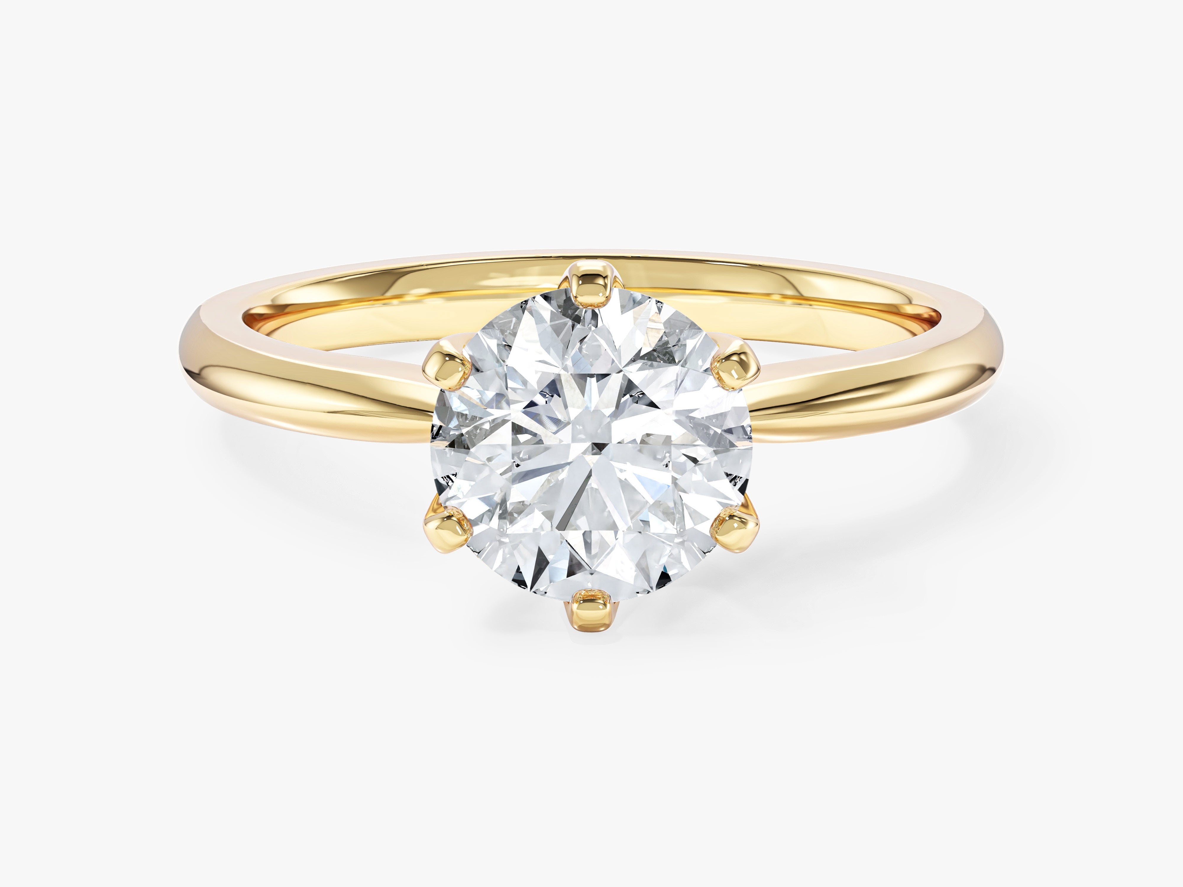 Pinched Shank Moissanite Solitaire Engagement Ring