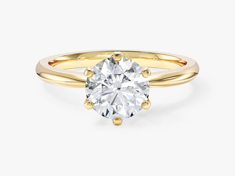 Pinched Shank Lab Grown Diamond Solitaire Engagement Ring