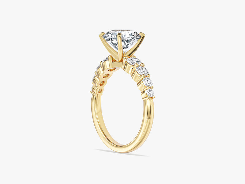 Shared Double Prong Round Lab Grown Diamond Engagement Ring