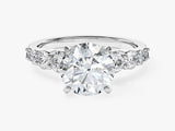 Shared Double Prong Round Lab Grown Diamond Engagement Ring
