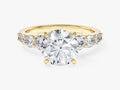 Shared Double Prong Round Moissanite Engagement Ring