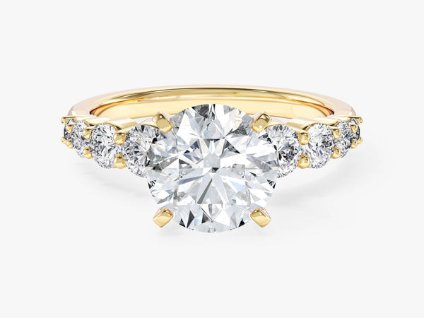 Shared Double Prong Round Lab Grown Diamond Engagement Ring