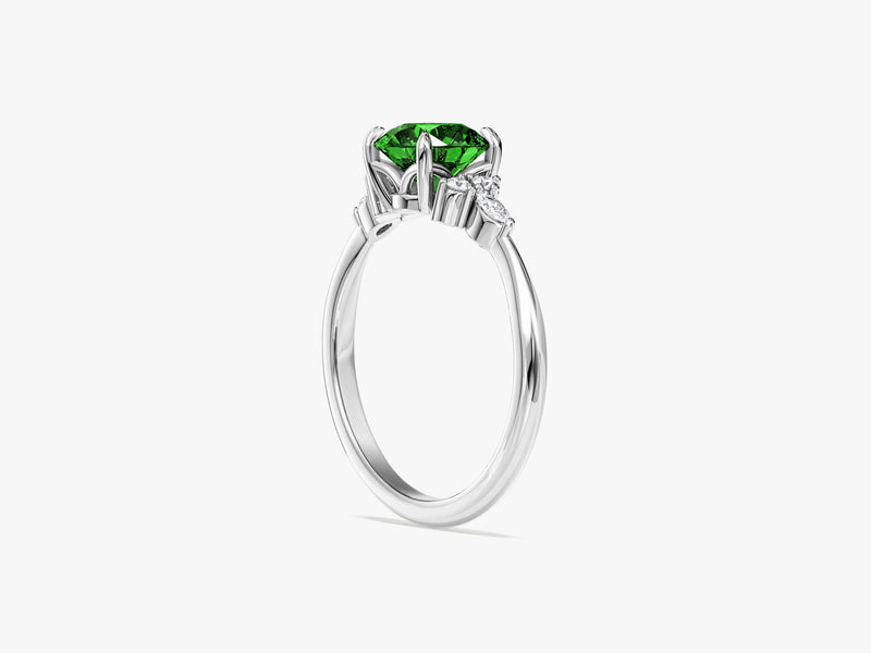 Cluster Gemstone Engagement Ring