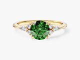 Cluster Gemstone Engagement Ring