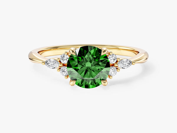 Cluster Gemstone Engagement Ring