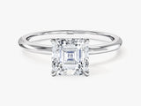 Asscher cut diamond engagement ring, fine jewelry, luxury gemstone