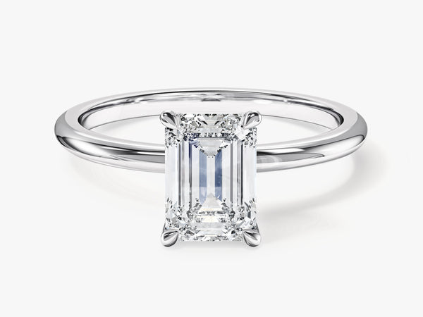 Emerald cut diamond engagement ring, fine jewelry, luxury gift